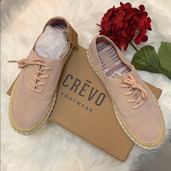 New! Crevo Blush Suede Lace Up Sneaker - Picture 3 of 8